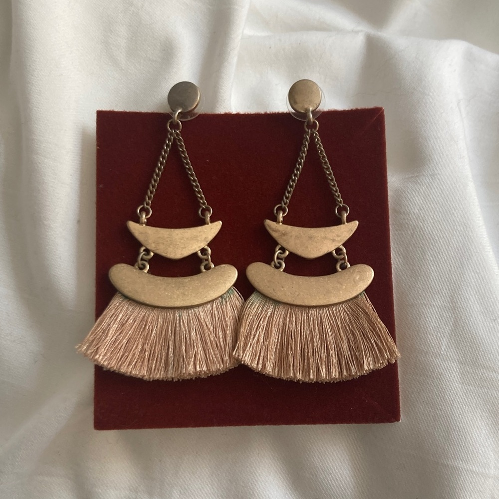 Elegant‎ Gold Tassel Earrings
